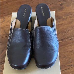 Bjorndal Brown Leather Clog Slip Noli